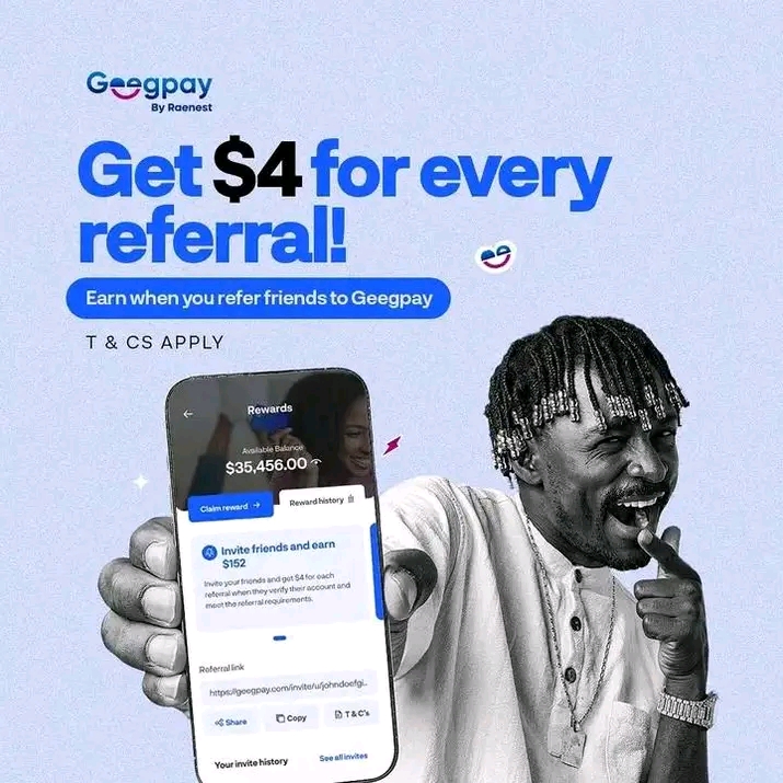 Earn $4 When You Refer a Friend with Geegpay