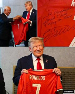 “Playing for Peace” — Cristiano Ronaldo Sends Signed Jersey to Donald Trump with Powerful Message